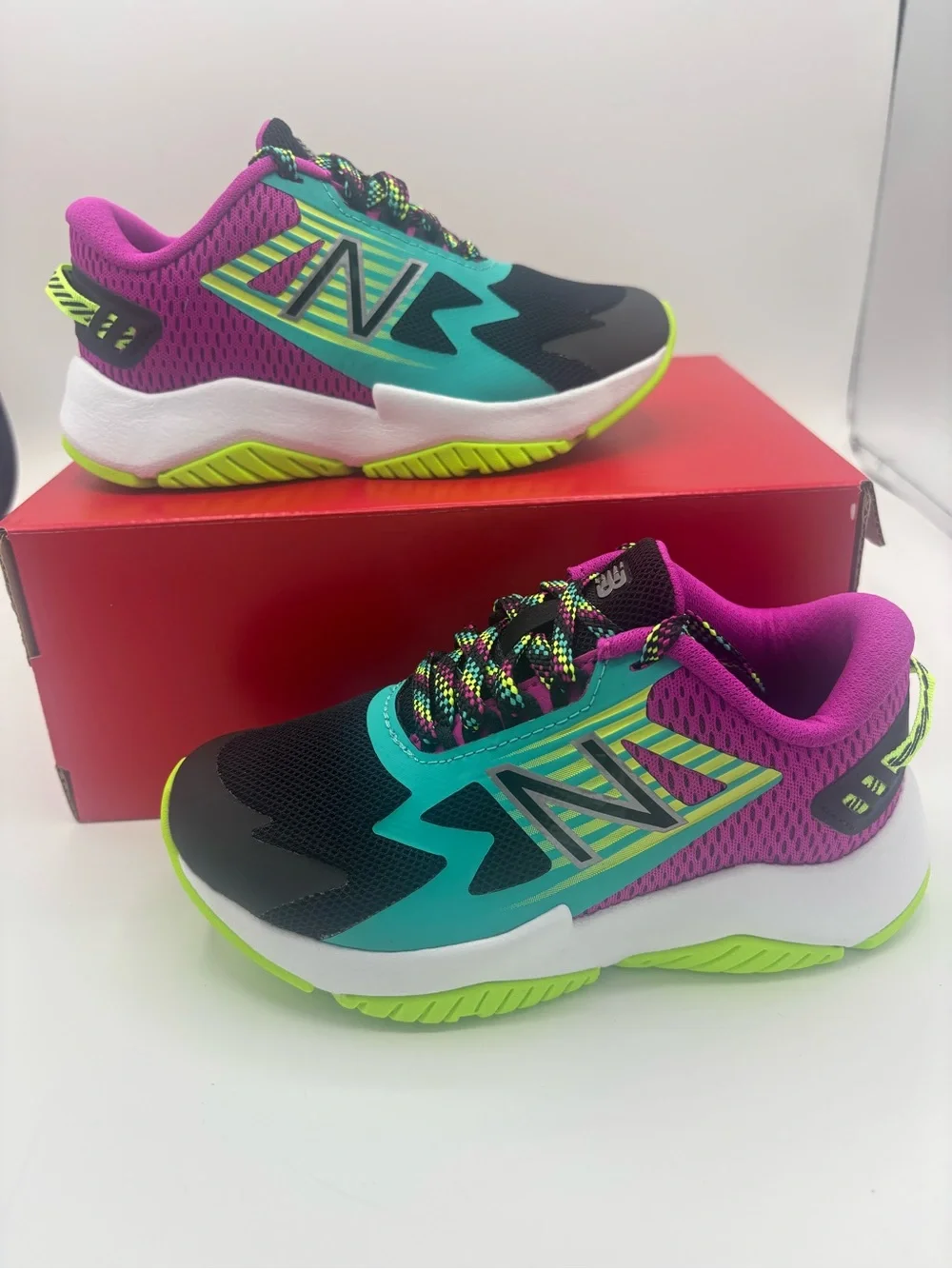 New Balance Rave Run Athletic Sneakers Purple/Teal Size 10.5 Extra wide width